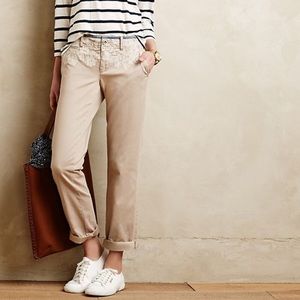 Pilcro Hyphen Embroidered Chino Pants